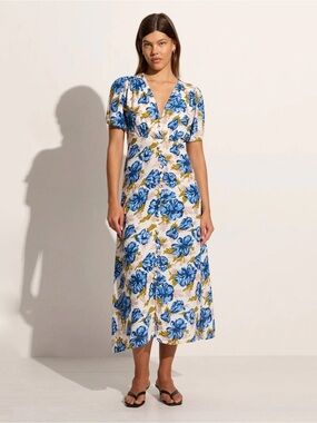 Faithfull the Brand Bellavista floral print Midi Dress size 12